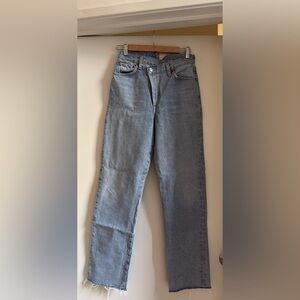 Agolde Light Blue Criss Cross Denim Jeans Sz 27